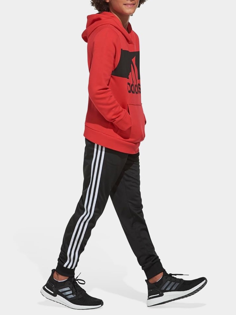 Adidas Iconic Tricot Jogger Pants Black White Youth Kids Boys Size M 10 12